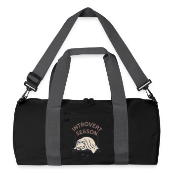 Cabincore Gemütliche Winter-selbstfürsorge-saison - Recycelte Duffel Bag - Schwarz/Graphitgrau - Vorne