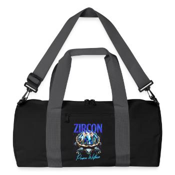 Pierre de naissance Zircon Décembre - Sac de sport recyclé - noir/gris graphite - Devant