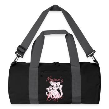 Mom and Kittens Bestie - Recycled Duffel Bag - black/graphite grey - Front