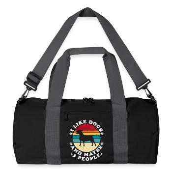 Chiens Chien Amoureux Chien Propriétaire Cadeau - Sac de sport recyclé - noir/gris graphite - Devant