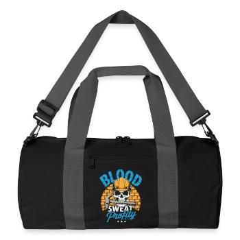 Col bleu Ouvrier Ouvrier du bâtiment - Sac de sport recyclé - noir/gris graphite - Devant