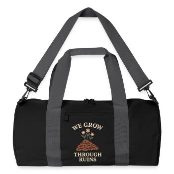 Hopepunk Gentillesse Rébellion Soft Activisme Radical - Sac de sport recyclé - noir/gris graphite - Devant
