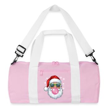 Gomme à mâcher du Père Noël - Sac de sport recyclé - rose/blanc - Devant