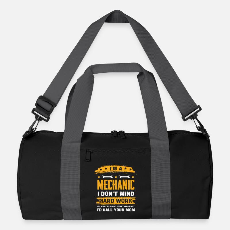 Im A Mechanic I Dont Mind Hard Work Recycelte Duffel Bag