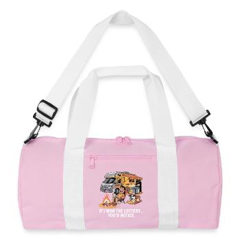 C’est drôle si je gagnais à la loterie, vous remarqueriez un yacht - Sac de sport recyclé - rose/blanc - Devant