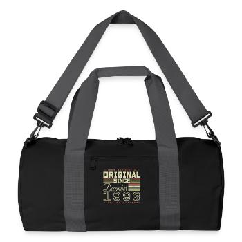 Anniversaire 27 ans | Originale Décembre 1998 - Sac de sport recyclé - noir/gris graphite - Devant
