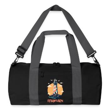 Vacances à la mer Baltique Phare de FEHMARN Fun - Sac de sport recyclé - noir/gris graphite - Devant