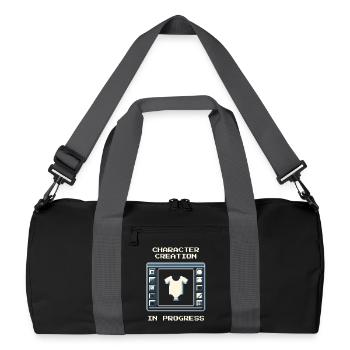 Charaktererstellung  | Gamer Eltern Humor - Recycelte Duffel Bag - Schwarz/Graphitgrau - Vorne