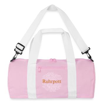 Ruhrpott Sprache Dortmund Bochum Hömma Ruhrdeutsch - Recycelte Duffel Bag - Rosa/Weiß - Vorne