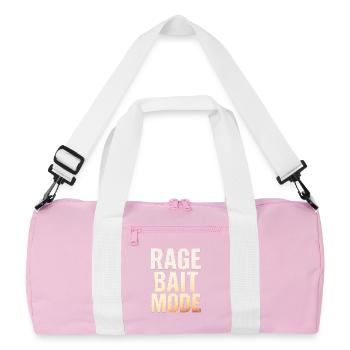 Rage Bait Mode, Funny Saying  - Recycled Duffel Bag - pink/white - Front