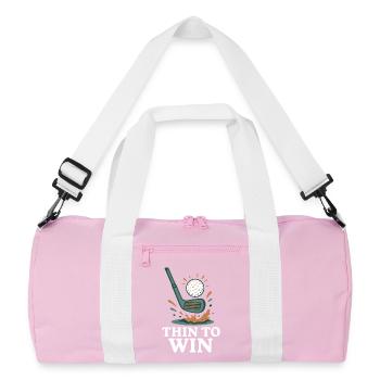 Thin To Win Conception Drôle De Joueur De Golf - Sac de sport recyclé - rose/blanc - Devant