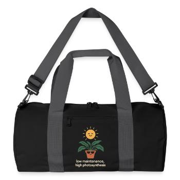 Funny garden humor, plant lover, - Recycled Duffel Bag - black/graphite grey - Front