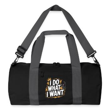 Je fais ce que je veux - Sac de sport recyclé - noir/gris graphite - Devant