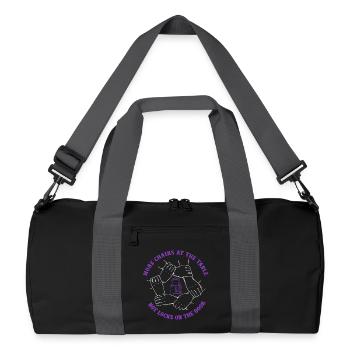 Humanité Égalité Plus de chaînes sur la table - Sac de sport recyclé - noir/gris graphite - Devant