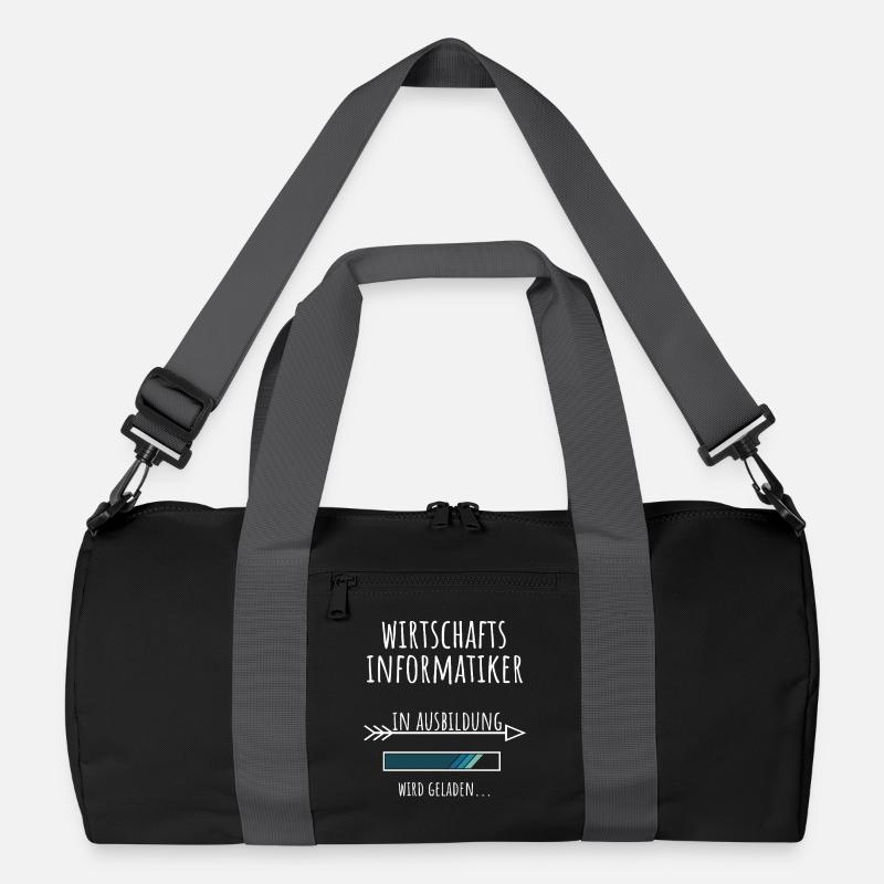 Wirtschaftsinformatik Studium Beruf Ausbildung - Recycelte Duffel Bag - Schwarz/Graphitgrau
