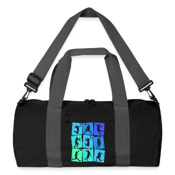 Volleyball Volleyballer Herren Kinder Jungen - Recycelte Duffel Bag - Schwarz/Graphitgrau - Vorne