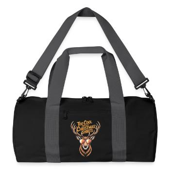 Cerf avec des bois Noël laid - Sac de sport recyclé - noir/gris graphite - Devant