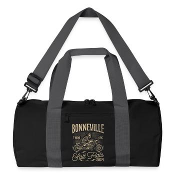 Bonneville Salt Flats Motorcycle Birthday 2024 - Recycled Duffel Bag - black/graphite grey - Front