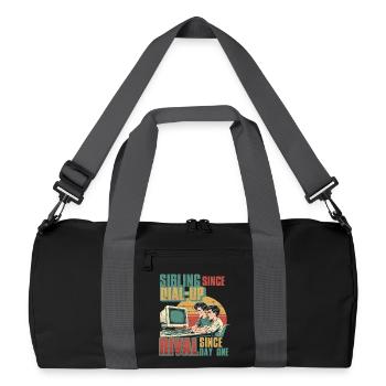 Sibling Rivalry Brother Sister - Recycled Duffel Bag - black/graphite grey - Front