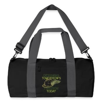 Mécanicien militaire : concevoir l’avenir - Sac de sport recyclé - noir/gris graphite - Devant