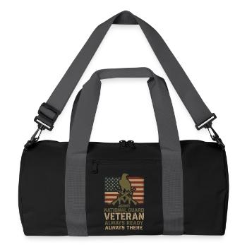 Army Veteran National Guard Veteran in - Recycled Duffel Bag - black/graphite grey - Front