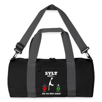 Vacances à la mer du Nord QUAND SYLT APPELLE DRÔLE - Sac de sport recyclé - noir/gris graphite - Devant