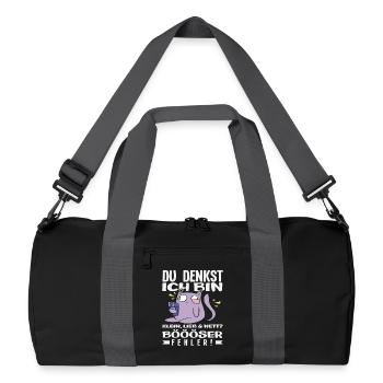 Bad mistake little cat - Recycled Duffel Bag - black/graphite grey - Front