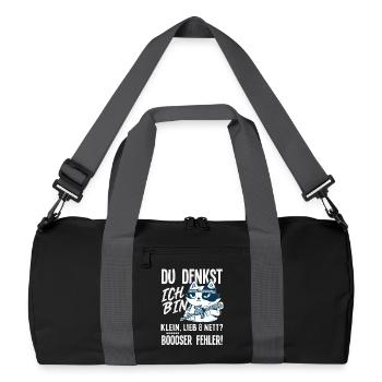 Bad mistake little cat - Recycled Duffel Bag - black/graphite grey - Front