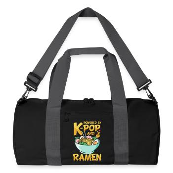 K-Pop Korean Pop Music Ramen Noodle Soup Japan - Recycled Duffel Bag - black/graphite grey - Front