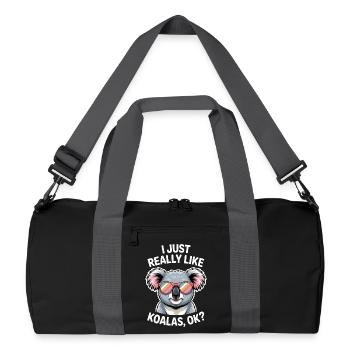Koala Saying Koalas Funny Koala Gift - Recycled Duffel Bag - black/graphite grey - Front