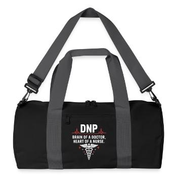 DNP Soignant Cerveau Cœur - Sac de sport recyclé - noir/gris graphite - Devant