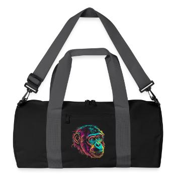 Neon Monkey Portrait Color Explosion - Recycled Duffel Bag - black/graphite grey - Front