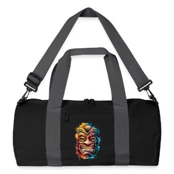 Masque Tiki coloré Artwork avec Living - Sac de sport recyclé - noir/gris graphite - Devant