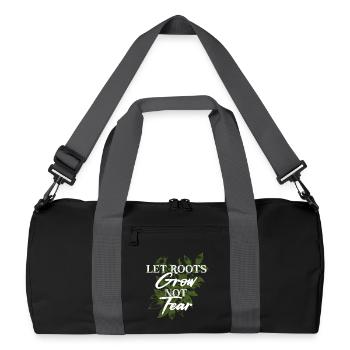 Humanité Égalité Laisser pousser les racines - Sac de sport recyclé - noir/gris graphite - Devant