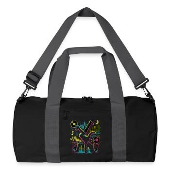 Breakdance Neon Style – Musique & Street Art - Sac de sport recyclé - noir/gris graphite - Devant