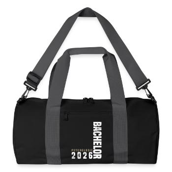 Psychologie Bachelor 2026 - Recycelte Duffel Bag - Schwarz/Graphitgrau - Vorne