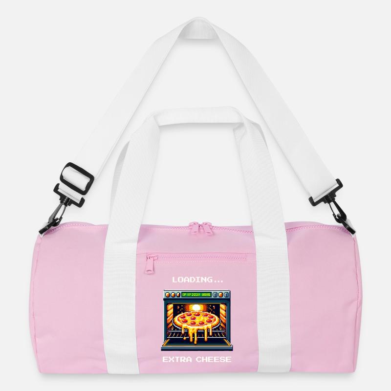 Loading... Extra Käse | Pizza Gaming Humor Recycelte Duffel Bag