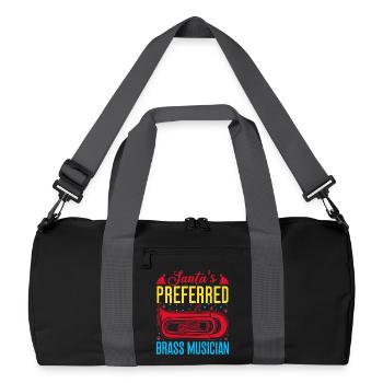Euphonium Santa´s Preferred Brass Musician - Recycelte Duffel Bag - Schwarz/Graphitgrau - Vorne