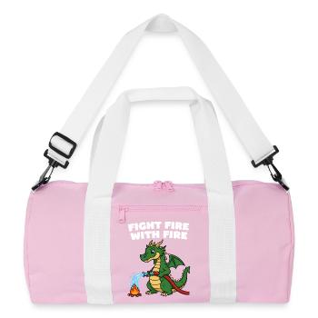 Dragon rescue with water jet - Recycled Duffel Bag - pink/white - Front