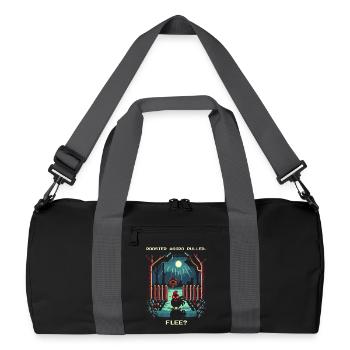 Aggro Tiré | Activer le vol ? - Sac de sport recyclé - noir/gris graphite - Devant
