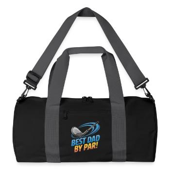 Best Dad on the Golf Course – Best Dad By Par - Recycled Duffel Bag - black/graphite grey - Front
