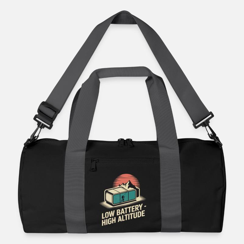 Hiking Humor - Recycelte Duffel Bag - Schwarz/Graphitgrau