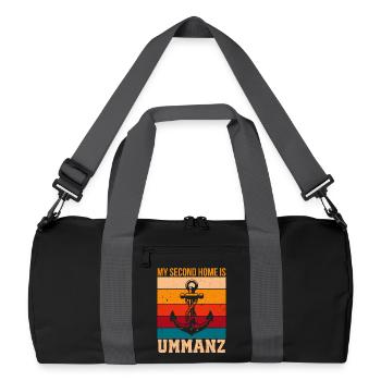 Baltic Sea holiday MY SECOND HOME IS UMMANZ - Recycled Duffel Bag - black/graphite grey - Front