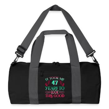 Il a fallu 47 ans pour être aussi beau - Sac de sport recyclé - noir/gris graphite - Devant