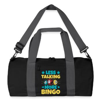 Jeu de bingo Moins parler Plus Bingo - Sac de sport recyclé - noir/gris graphite - Devant