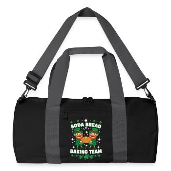 Funny Soda Bread Baking Team St Patricks  - Recycled Duffel Bag - black/graphite grey - Front