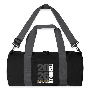 Staatlich Geprüfter Techniker - Recycelte Duffel Bag - Schwarz/Graphitgrau - Vorne