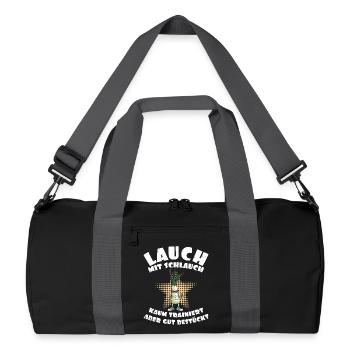 Gym POIREAUX AVEC TUYAU À PEINE DRESSÉ Drôle - Sac de sport recyclé - noir/gris graphite - Devant