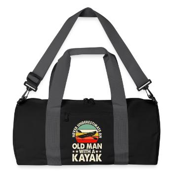 Kayak Kayaker Gifts Water Sports Outfits - Recycled Duffel Bag - black/graphite grey - Front