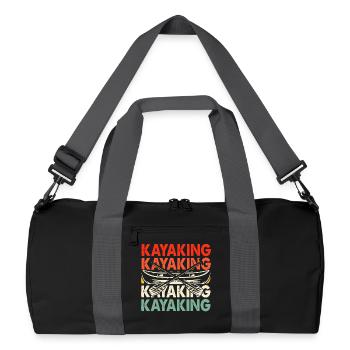 Kayak Kayaker Gifts Water Sports Outfits - Recycled Duffel Bag - black/graphite grey - Front